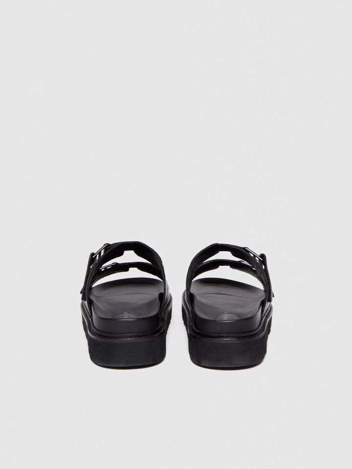 Leather sandals - men's shoes - Black | Sisley image number 2